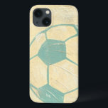 iPhone 13 Case Balle de Pastel<br><div class="desc">Show your love of the worlds' favorite pastime with this great print of a soccer ball by Chariklia Zarris. The pastel blue and shading give the piece the feel of motion, as if the ball were just kicked and it is rolling by . Purchase a copy today and hang it...</div>