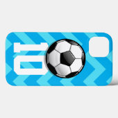 Coques Case-Mate iPhone Balle de soccer brillante (Verso (horizontal))