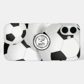 Coques Case-Mate iPhone Balle de soccer noir et blanc (Verso (horizontal))
