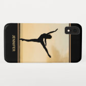 Coques Case-Mate iPhone Ballerina Arabesque Sunset Silhouette Personnalisé (Dos (Horizontal))