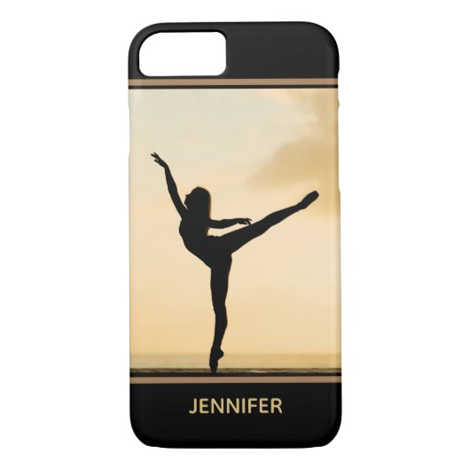 Coques Case-Mate iPhone Ballerina Arabesque Sunset Silhouette Personnalisé (Dos)