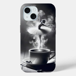 Coque Pour iPhone 15 Ballerina Danseuse Dans Café