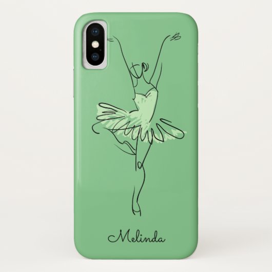 Coques Case-Mate iPhone Ballerina, dossiers personnalisés de nom et de cou (Dos)