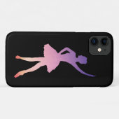 Coques Case-Mate iPhone Ballerina fille silhouette rose violet (Dos (Horizontal))