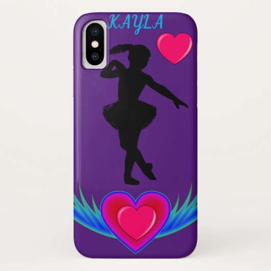 Coques Case-Mate iPhone Ballerina pomme IPhone X coque. Nom personnalisé. (Dos)