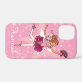 Coques Case-Mate iPhone Ballerina rose danseur étoiles filles nom (Verso (horizontal))