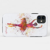 Coques Case-Mate iPhone Ballerina Splatter Art Nom personnalisé | Ballet (Dos (Horizontal))