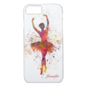 Coques Case-Mate iPhone Ballerina Splatter Art Nom personnalisé | Ballet (Dos)