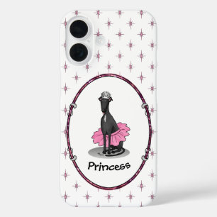 Coques iPhone 16 Ballet Ballerina Princesse Greyhound Chig (noir)