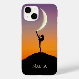 Coque Pour iPhone 14 Ballet Moon Danse Nom personnalisé