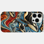 Coques Case-Mate iPhone Ballet océanique : Baleines et vagues (Verso (horizontal))