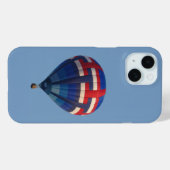 Coques Case-Mate iPhone Ballon à air chaud bleu (Verso (horizontal))