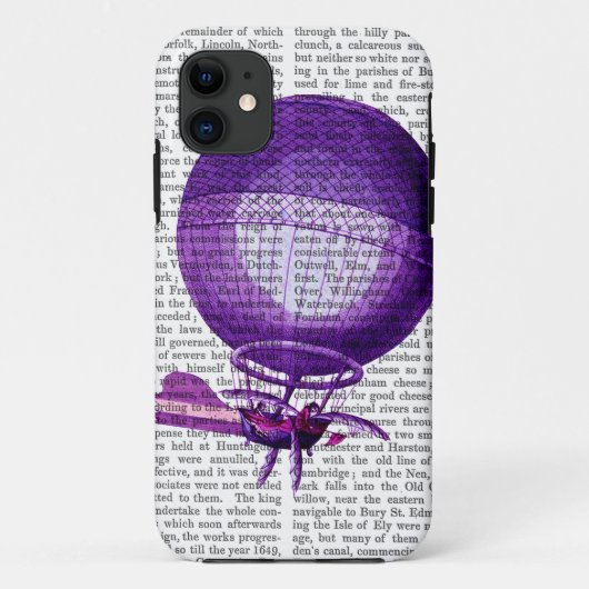Coques Case-Mate iPhone Ballon à air chaud (pourpre) d'hydrogène de (Dos)