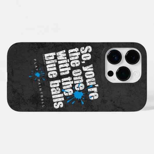 Coques Case-Mate iPhone Ballons Bleus Paintball (Verso (horizontal))