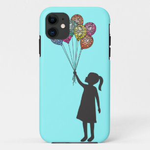 Case-Mate iPhone Case Ballons de fille rêvante de flotteurs d'espoir de