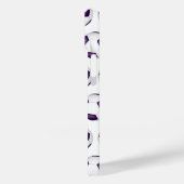 Coques Case-Mate iPhone ballons de football blanc violet motif monogrammé (Verso / Gauche)
