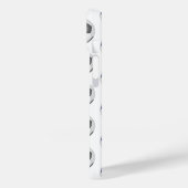 Coques Case-Mate iPhone ballons de football gris bleu motif monogrammed (Verso / Gauche)