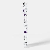 Coques Case-Mate iPhone ballons de football noir violet motif monogrammé (Verso / Gauche)