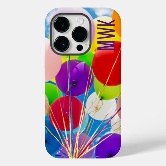 Coques Case-Mate iPhone Ballons lumineux Monogramme Coque-Mate iPhone C (Verso)