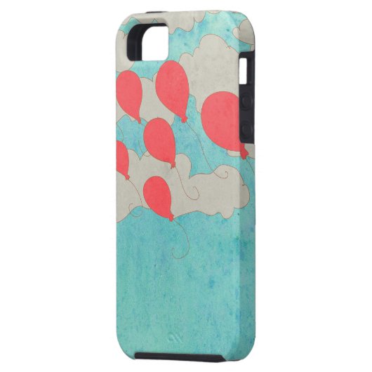 Coques Case-Mate iPhone Ballons rouges (Dos gauche)