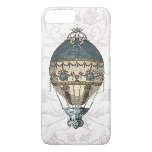 Coques Case-Mate iPhone Balloon baroque bleu & crème (Dos)