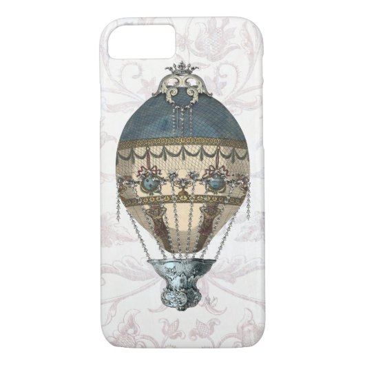 Coques Case-Mate iPhone Balloon baroque bleu & crème (Dos)