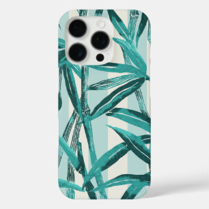 Coques iPhone 16 Pro Bamboo Jungle Hawaiian Stripe - Turquoise