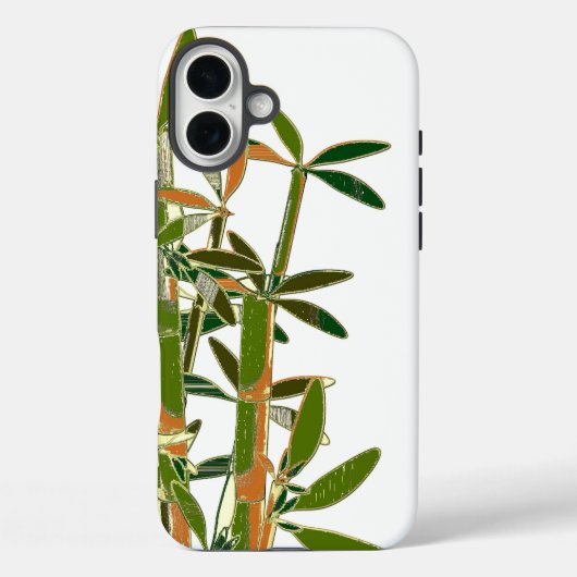 Coques Case-Mate iPhone Bambou vert isolé sur fond blanc (Verso)