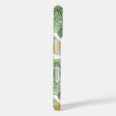 Coques Case-Mate iPhone Banane tropicale moderne vert Motif Monogramme (Verso / Droite)