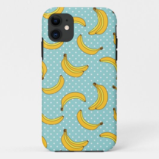 Coques Case-Mate iPhone Bananes et points de Polk (Dos)