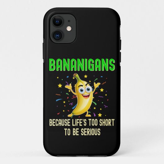 Coques Case-Mate iPhone Bananigans, Go Bananes, Gai Funny Positif (Dos)