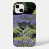 Coques Case-Mate iPhone Banc dans un immense champ de lavande en séquence (Verso)