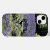 Coques Case-Mate iPhone Banc dans un immense champ de lavande en séquence (Verso (horizontal))