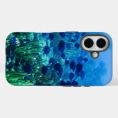 Coques Case-Mate iPhone Banc de discus bleus sous l'eau (Verso (horizontal))
