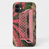 Coques Case-Mate iPhone Banc rose avec tulipes roses (Dos)