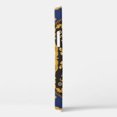 Coques Case-Mate iPhone Bandana Print : Black Blue Gold. (Verso / Droite)