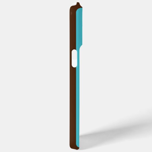 Coques Case-Mate iPhone Bande Aqua et Brown Retro (Verso / Droite)