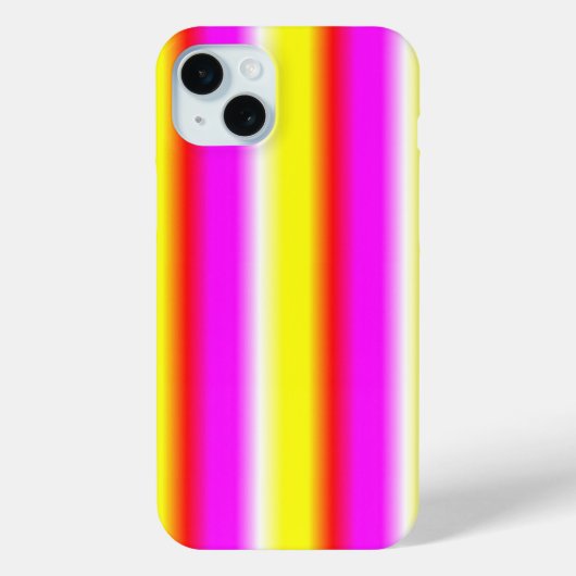 Coques Case-Mate iPhone bande arc-en-ciel rose jaune (Verso)