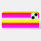 Coques Case-Mate iPhone bande arc-en-ciel rose jaune (Verso (horizontal))