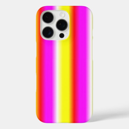 Coques Case-Mate iPhone bande arc-en-ciel rose jaune (Verso)