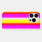 Coques Case-Mate iPhone bande arc-en-ciel rose jaune (Verso (horizontal))