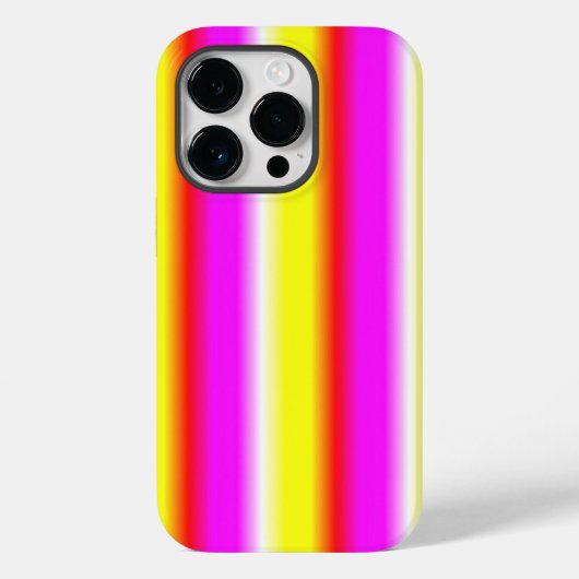 Coques Case-Mate iPhone bande arc-en-ciel rouge jaune (Verso)