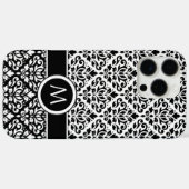 Coques Case-Mate iPhone Bande BW 2Part Ptn Damask (Personnalisée) (Verso (horizontal))