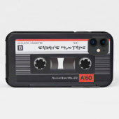 Coques Case-Mate iPhone Bande Cassette personnalisée (Dos (Horizontal))