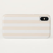Coques Case-Mate iPhone Bande de bonbons beige et blanche (Dos (Horizontal))