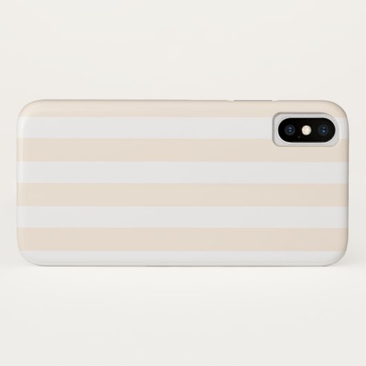 Coques Case-Mate iPhone Bande de bonbons beige et blanche (Dos (Horizontal))