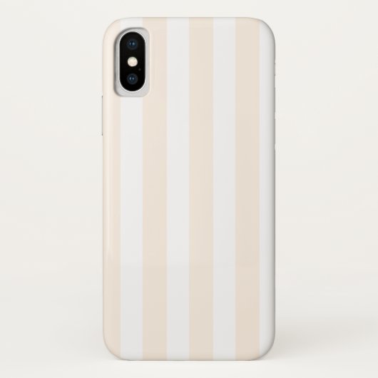 Coques Case-Mate iPhone Bande de bonbons beige et blanche (Dos)