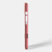 Coques Case-Mate iPhone Bande de bonbons rétro personnalisée rose sur brun (Verso / Gauche)