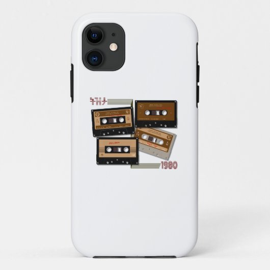 Coques Case-Mate iPhone Bande de cassette de tezeta Throwback (Dos)