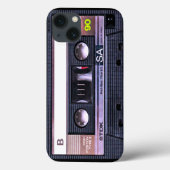 Coques Case-Mate iPhone Bande de cassette noire (Verso)